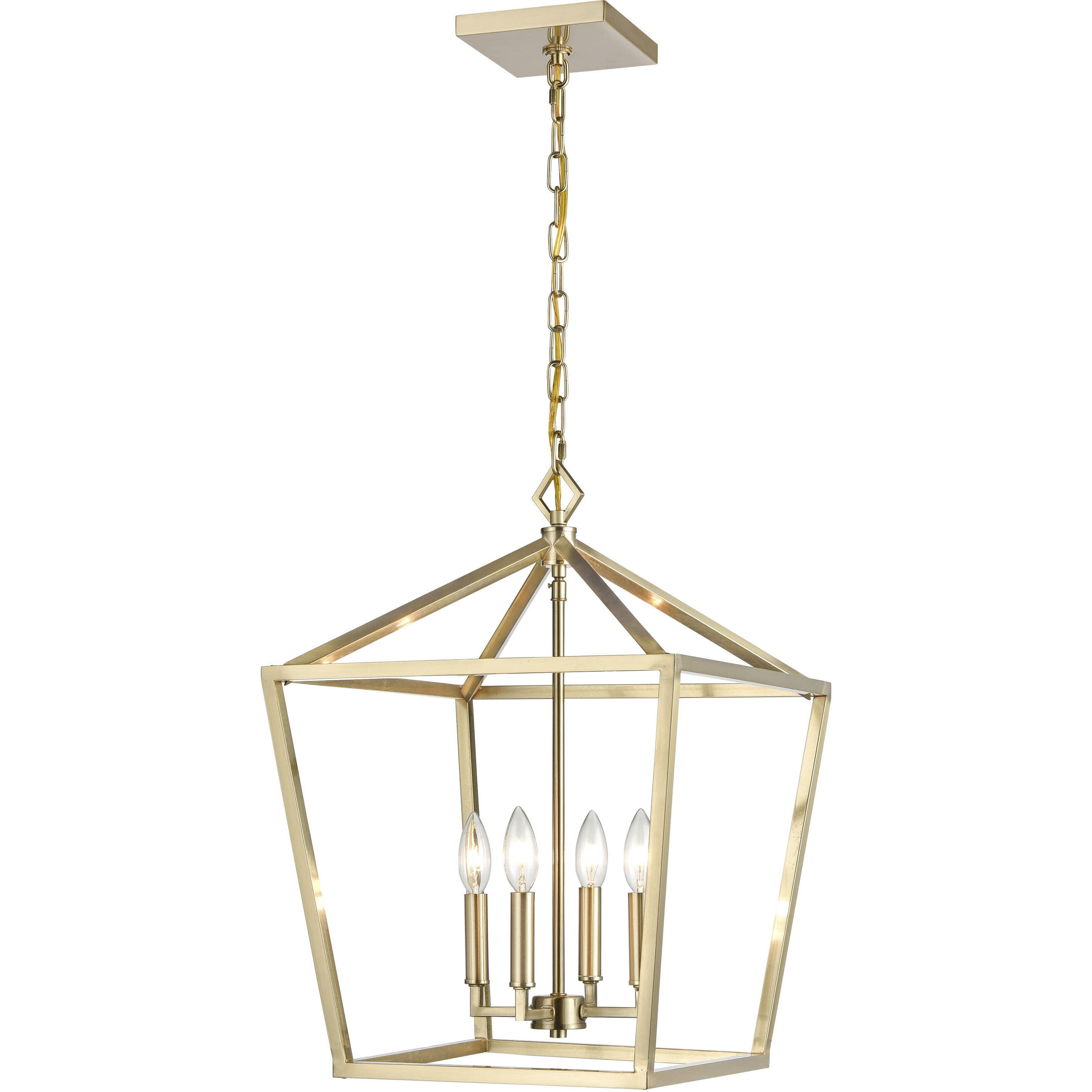 Corona 4 Light 16 inch Modern Gold Pendant Ceiling Light